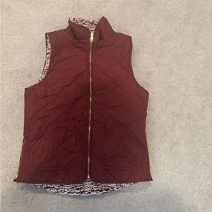 Altar'd State Maroon Reversable Quilted Vest with Soft Lining NWT